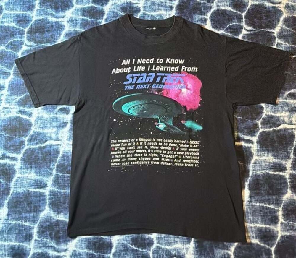 Vintage 93’ Star Trek: The Next Generation I Learned From Star Trek T-Shirt